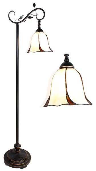 Stojací lampa Tiffany Brownia - 36*25*152 cm - Clayre & Eef