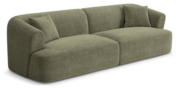 Zelená manšestrová pohovka 255 cm Campi – Cosmopolitan Design