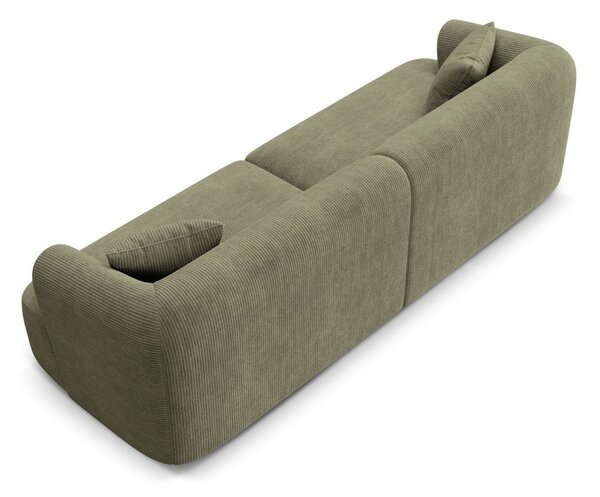 Zelená manšestrová pohovka 255 cm Campi – Cosmopolitan Design