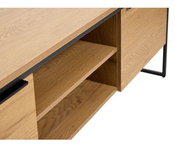 TV stolek v dekoru dubu v přírodní barvě 155x55x45 cm Cesura – Unique Furniture