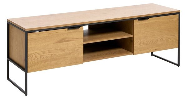 TV stolek v dekoru dubu v přírodní barvě 155x55x45 cm Cesura – Unique Furniture