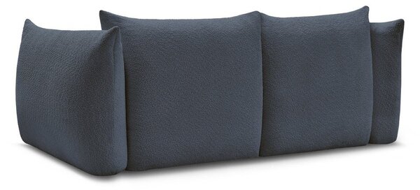 Tmavě modrá pohovka z textilie bouclé 234 cm Azra – Bobochic Paris