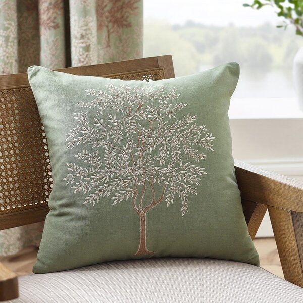 Bavlněný dekorační polštář 45x45 cm Woodland Trees Embroidered – Catherine Lansfield