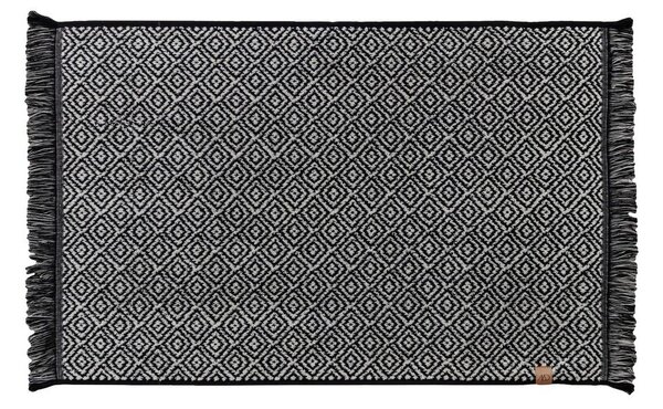 Černá textilní koupelnová předložka 50x80 cm Morocco – Mette Ditmer Denmark