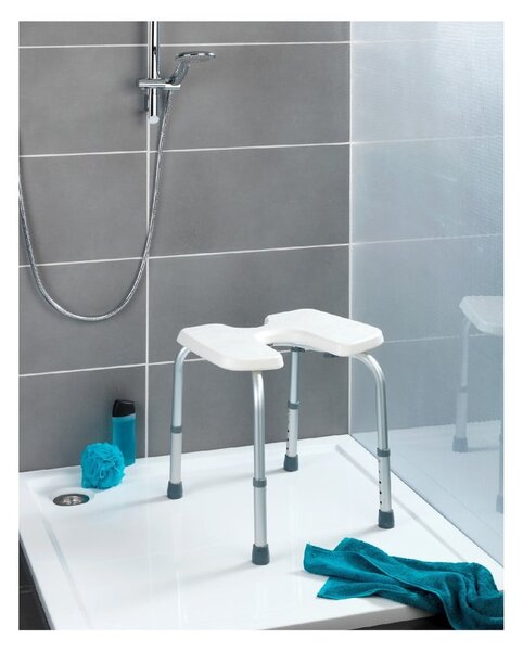 Stolička do sprchy Wenko Hygienic Stool White, 53 x 46 cm