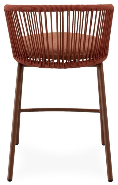 Somcasa Terakotově červená kovová barová židle Pierre 64,5 cm