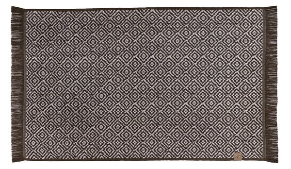 Tmavě hnědá textilní koupelnová předložka 50x80 cm Morocco – Mette Ditmer Denmark