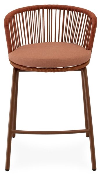 Somcasa Terakotově červená kovová barová židle Pierre 64,5 cm