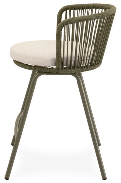 Somcasa Zelená kovová barová židle Pierre 64,5 cm