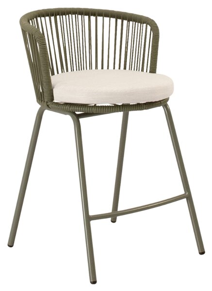 Somcasa Zelená kovová barová židle Pierre 64,5 cm