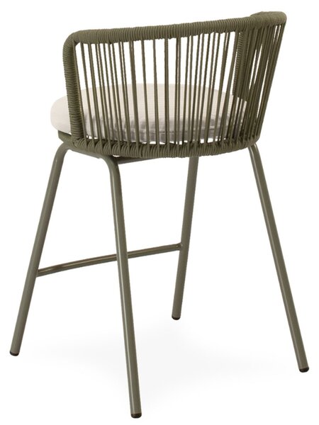 Somcasa Zelená kovová barová židle Pierre 64,5 cm