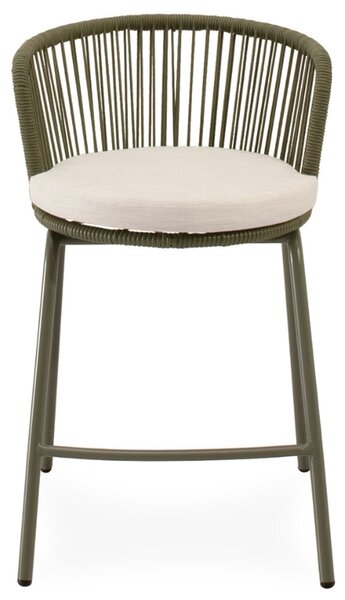 Somcasa Zelená kovová barová židle Pierre 64,5 cm
