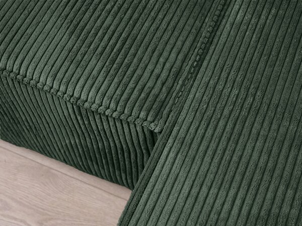 Tmavě zelená sedací souprava do U SMART COSARO 295x140 cm