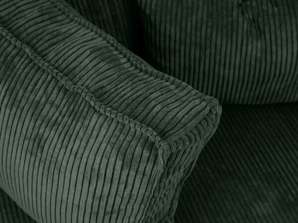 Tmavě zelená sedací souprava do U SMART COSARO 295x140 cm