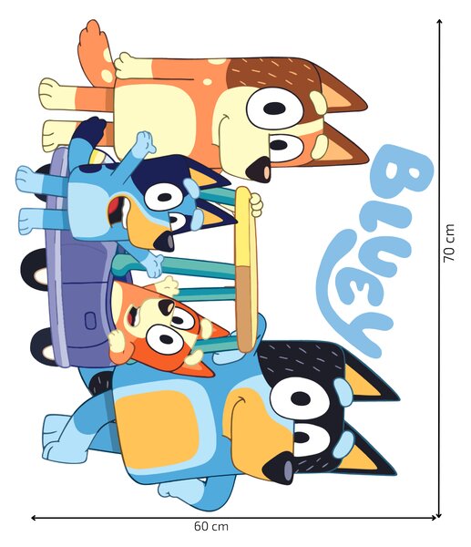 Textilní samolepka na zeď "Bluey"