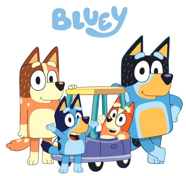 Textilní samolepka na zeď "Bluey"