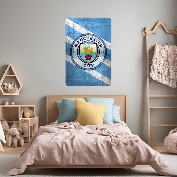 Textilní samolepka na zeď "Manchester City FC"