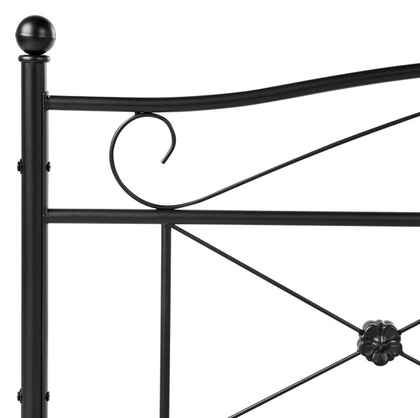 Postel Kov RODEZ 120 x 200 cm Černá