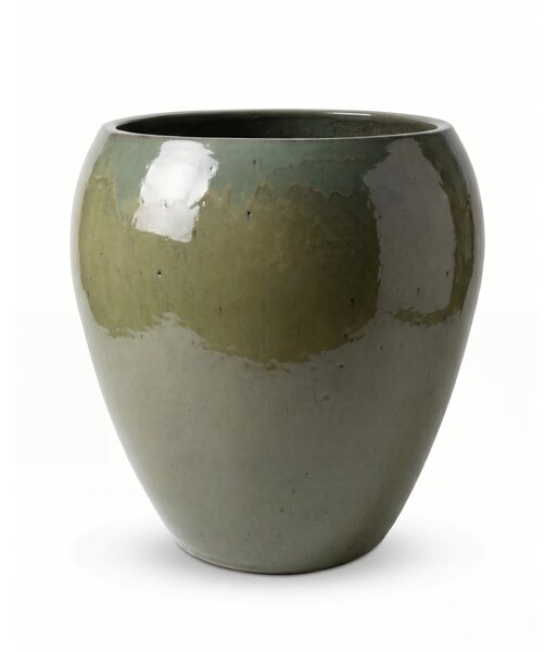 Velký keramický květináč LAFONTAINE 2 - Khaki XL (52x52 cm)