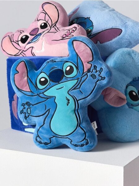 Sinsay - Dekorativní polštář Stitch - světle modrá