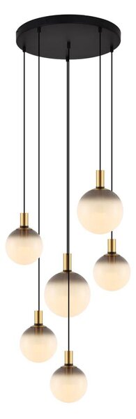 Zuma Line 003064-034740- Lustr na lanku NUA 6xE27/25W/230V pr. 75 cm zlatá/černá