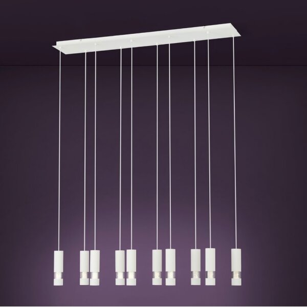 Eglo 39703 - LED Lustr na lanku BERNABETA 10xGU10/5W/230V bílá