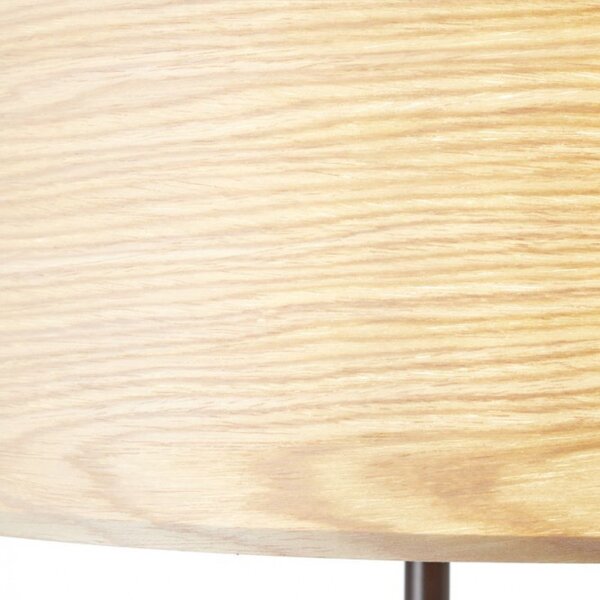 Brilliant 93140/76 Stojací lampa ROMM dřevěné stínidlo