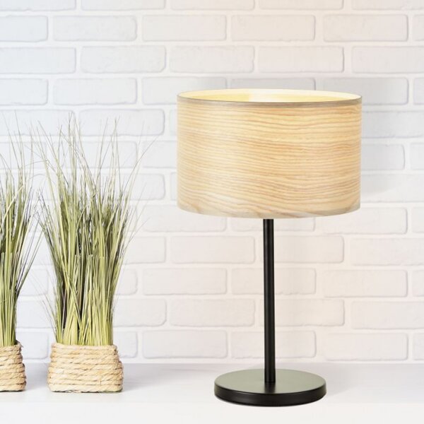 Brilliant 93139/76 Stolní lampa ROMM dřevěné svítidlo