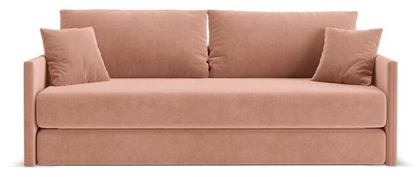 Růžová sametová rozkládací pohovka 209 cm Shannon – Cosmopolitan Design