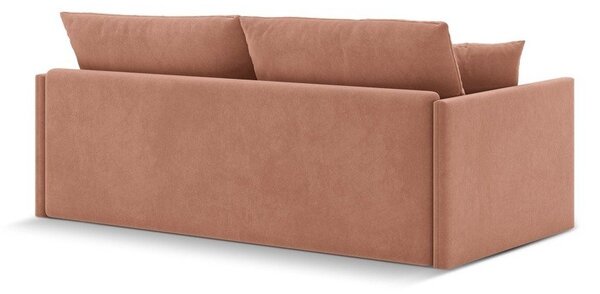 Růžová sametová rozkládací pohovka 209 cm Shannon – Cosmopolitan Design