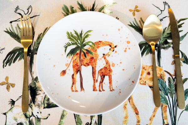 Snídaňový talíř Safari dream giraffe D21 H2