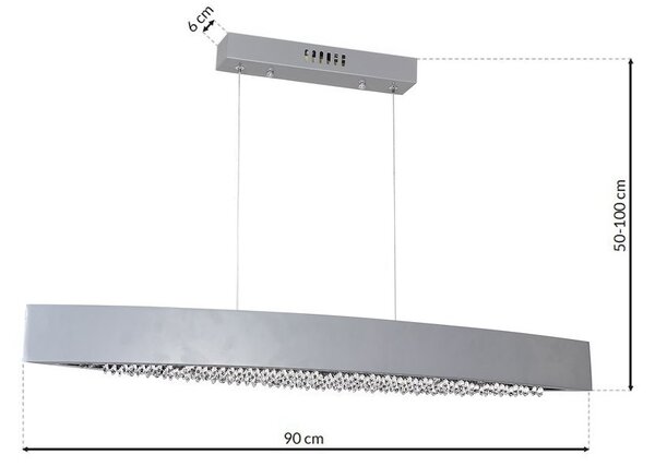 Závěsné LED svítidlo Bocca, 1x LED 24w, 4000k, s