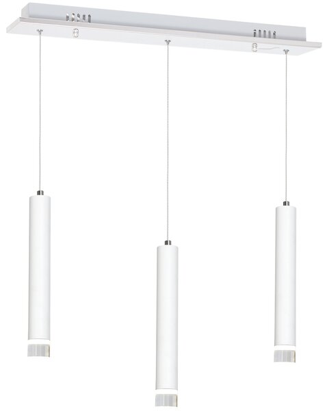 Závěsné svítidlo Alba, 3x bílé kovové stínítko, w