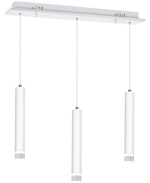 Závěsné svítidlo Alba, 3x bílé kovové stínítko, w