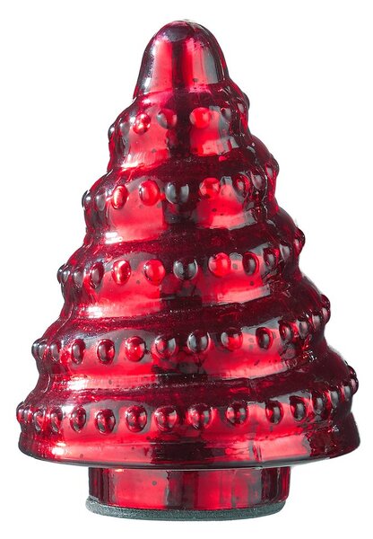 X-MAS Dekorační jedle skleněná 10 cm - červená