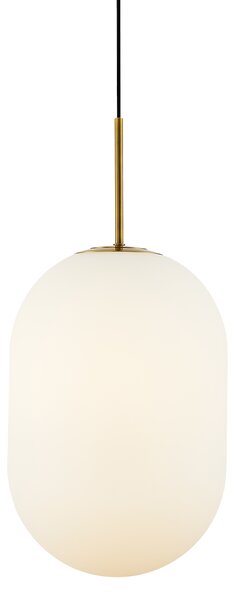 Závěsné svítidlo Alias, 1x bílé skleněné stínítko, (fi 24cm), g
