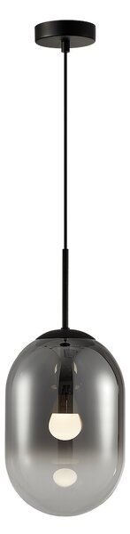 Závěsné svítidlo Alias, 1x grafitové skleněné stínítko, (fi 24cm), b