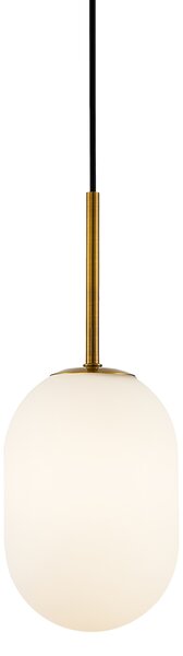 Závěsné svítidlo Alias, 1x bílé skleněné stínítko, (fi 12cm), g