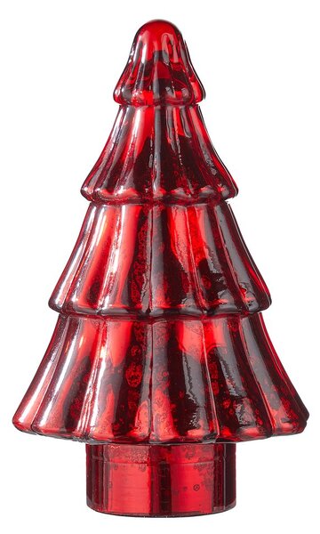 X-MAS Dekorační jedle skleněná 23 cm - červená