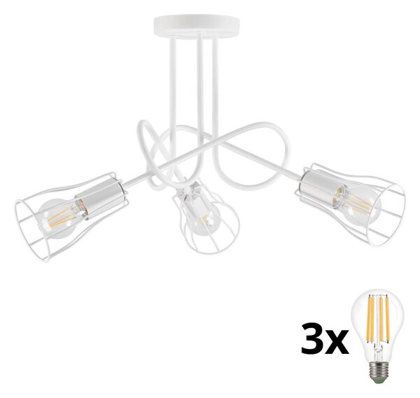 Přisazený lustr OXFORD 3xE27/15W/230V bílá
