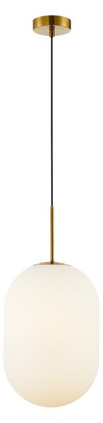 Závěsné svítidlo Alias, 1x bílé skleněné stínítko, (fi 24cm), g