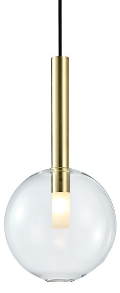 Závěsné svítidlo Niko, 1x transparentní skleněné stínítko, (fi 20cm), g