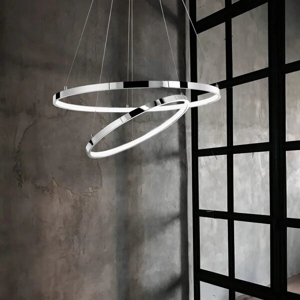 LED lustr Aria 85W 60 chrome stmívatelné