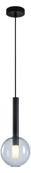 Závěsné svítidlo Niko, 1x transparentní skleněné stínítko, (fi 15cm), b