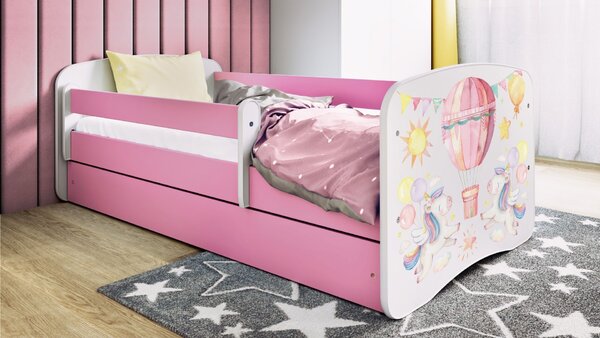 Kocot kids Dětská postel Babydreams balón růžová, varianta 70x140, bez šuplíků, bez matrace