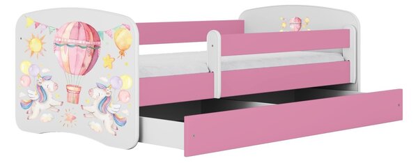 Kocot kids Dětská postel Babydreams balón růžová, varianta 70x140, bez šuplíků, bez matrace