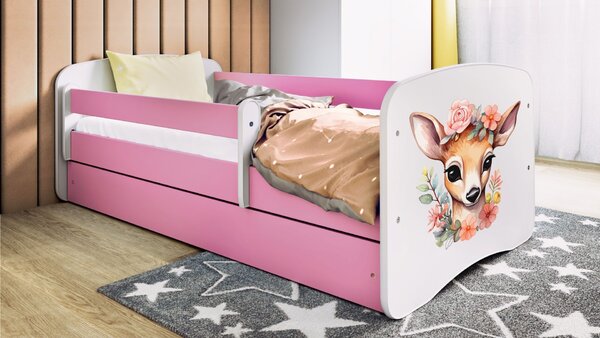Kocot kids Dětská postel Babydreams Bambi růžová, varianta 70x140, bez šuplíků, bez matrace