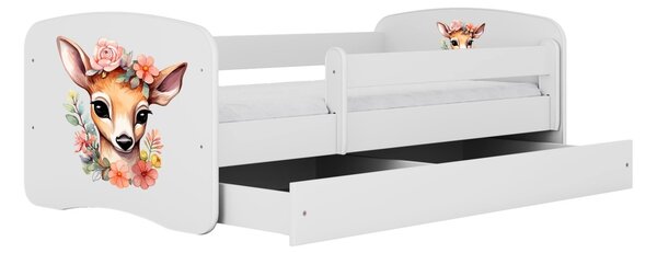 Kocot kids Dětská postel Babydreams Bambi bílá, varianta 70x140, se šuplíky, bez matrace