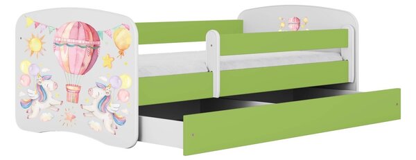 Kocot kids Dětská postel Babydreams balón zelená, varianta 70x140, bez šuplíků, bez matrace