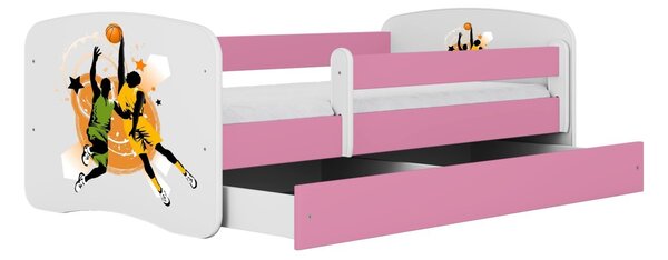 Kocot kids Dětská postel Babydreams basketball růžová, varianta 70x140, bez šuplíků, bez matrace